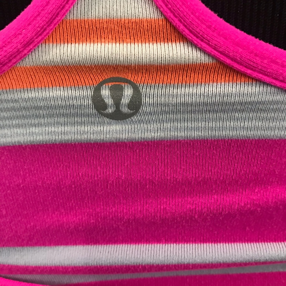Lululemon Racerback Striped Tank Size 6 - Picture 3 of 4